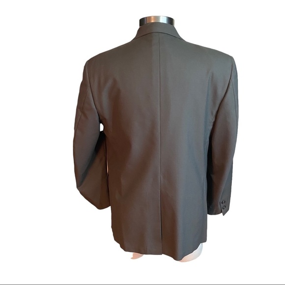 Vtg Brooks Brothers Dark Grey 2-Button 100% Wool Suit Jacket Sports Jacket 40R - Picture 3 of 10